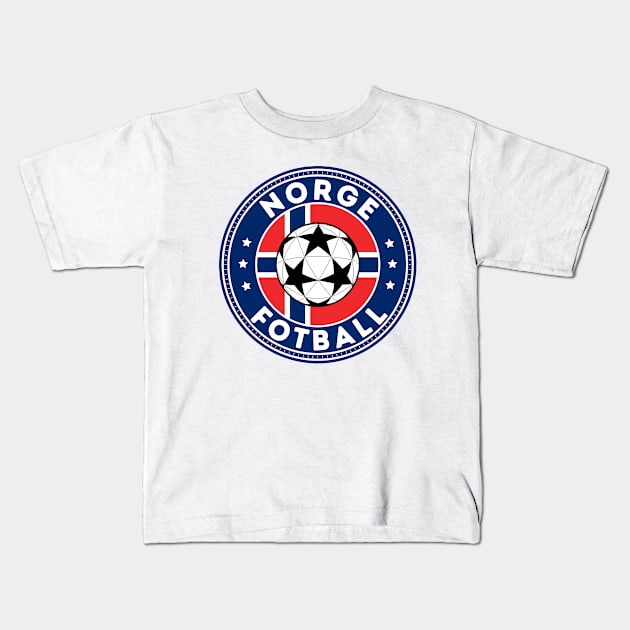 Norge Fotball Kids T-Shirt by footballomatic